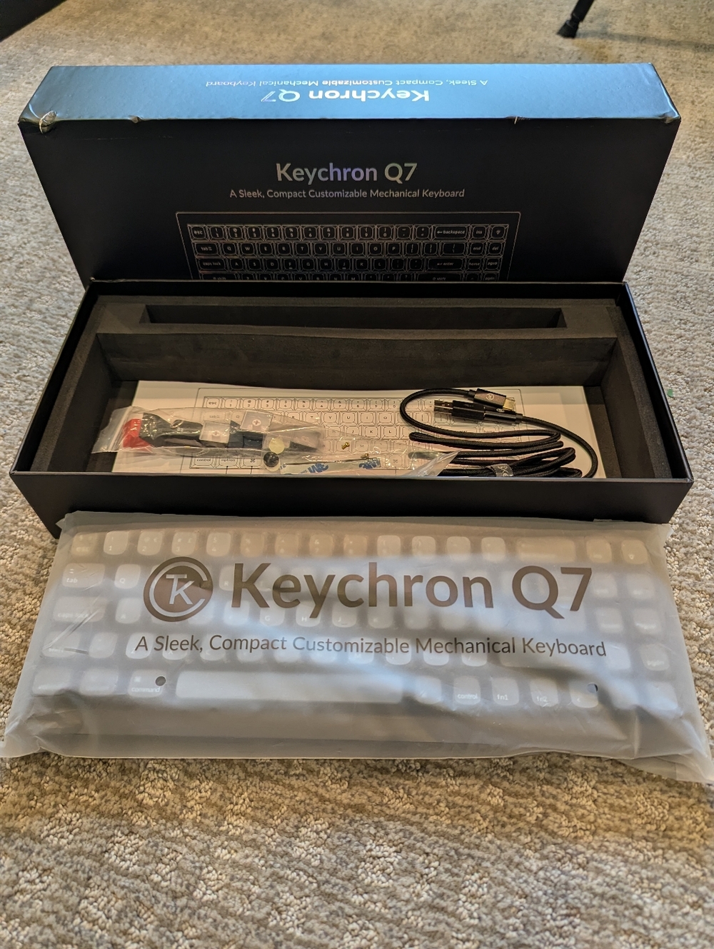 NEW Keychron Q7 QMK Custom Mechanical Keyboard Compact 70% Wired